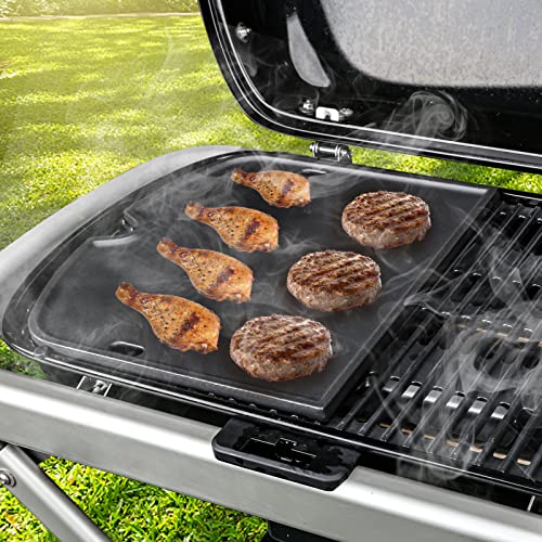 Uniflasy Cast Iron Griddle for Weber Traveler Portable Gas Grill, fits Weber 9010001 Traveler Portable Gas Grill, Cooking Griddle - Grill Parts America