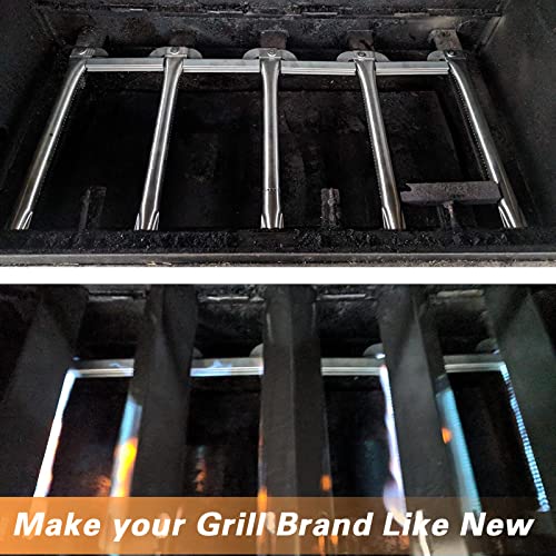 Hisencn Parts Kit Replacement Fits for Brinkmann 5 Burner 810-8501-S, 810-8502-S Gas Grill Models, Grill Burners, Heat Plates, Crossover Tubes - Grill Parts America