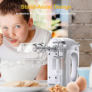 LILPARTNER Hand Mixer Electric, 400W Food Mixer 5 Speed Handheld Mixer, 5 Stainless Steel Accessories, Storage Box, Kitchen Mixer with Cord for Cream, Cookies, Dishwasher Safe - Kitchen Parts America