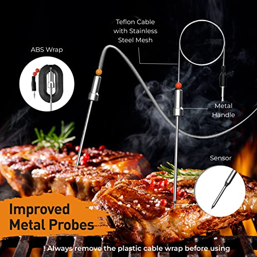 MEATER Plus: Long Range Wireless Smart Meat Thermometer with Bluetooth  Booster, For BBQ, Oven, Grill, Kitchen, Smoker, Rotisserie