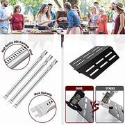Coisien 62752 19.5 inch Grill Burner and 7622 Heat Deflector Fits Weber Genesis 300 Series, 304 Stainless Steel Grill and Porcelain Steel Heat Plates Replacement Parts for Genesis E- 310 S-310 E-320 S-320 E-330 S-330 EP-310 EP-320 EP-330 CEP-310 CEP-320 C - Grill Parts America