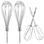 Cenipar W10490648&KHMPW- KHM2B W10490648 Hand Mixer Turbo Beaters(2 Pack) & KHMPW Stainless Steel Pro Whisk(2 Pack) Fit for KHM512BM KHMPW KHM2B - Kitchen Parts America