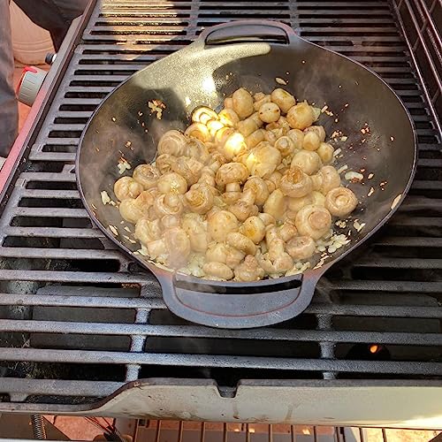 SafBbcue 7425 Gourmet BBQ System Wok for Weber Gourmet BBQ System Accessories, Weber 22" & 26" Kettle, Performer, Performer Deluxe Charcoal Grills Accessories, Weber Spirit & Spirit II 200/300 Series - Grill Parts America