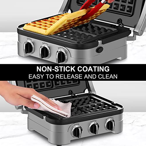 Gvode Waffle Plates for Cuisinart Griddler - Thumbnail 5