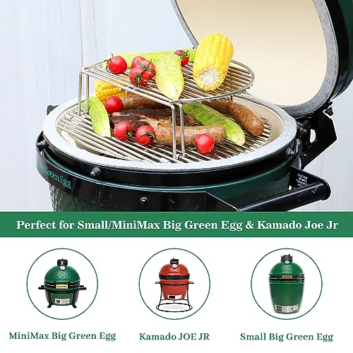 Stainless Steel Cooking Grate for Small and MiniMax Big Green Egg Accessories 13 Inches Cooking Grid Grate Replacement for Most 13-In Barbecue Ceramic Grill and Smoker,Work Grate on Kamado Joe Jr - Grill Parts America