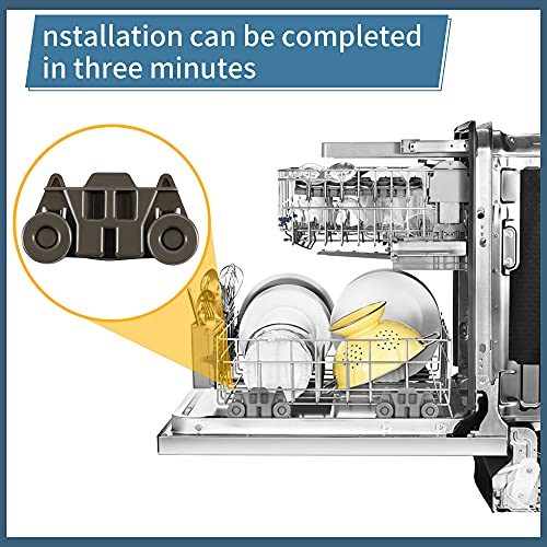 UPGRADED W10195416 (Packs of 4), Dishwasher Wheels Lower Rack for Kitchenaid Whirlpool Maytag Kenmore.Dishwasher Rack Parts .W10195420 AP5983730 W10579095A W10311123B PS11722152 Replacement Wheels - Grill Parts America