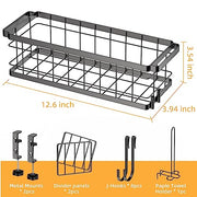 Blibly Griddle Caddy for Blackstone Griddle Accessories, Space Saving Outdoor Grill Accessories Storage Box, BBQ Caddy for 28"/36" Blackstone Griddles, Gas/Charcoal Grill, with a Paper Towel Holder - Grill Parts America