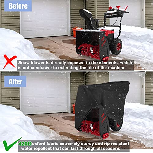 thumbnail image 2 of Snow Blower Cover Heavy Duty 420D Marine Grade Fabric,Universal Fit 2 of 10