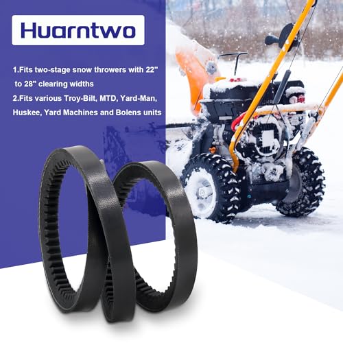 Set of 2 754-0430, 954-0430 Auger Drive Belt for MTD Troy Bilt Cub Cadet 2-Stage Snow Blowers - Grill Parts America