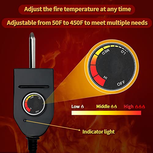 SUONA Electric Smoker and Grill Heating Element Replacement with Adjustable Thermostat Cord Controller,1500 Watt Heating Element for Masterbuilt Smoker & Turkey Fryers and Most Electric Smokers - Grill Parts America