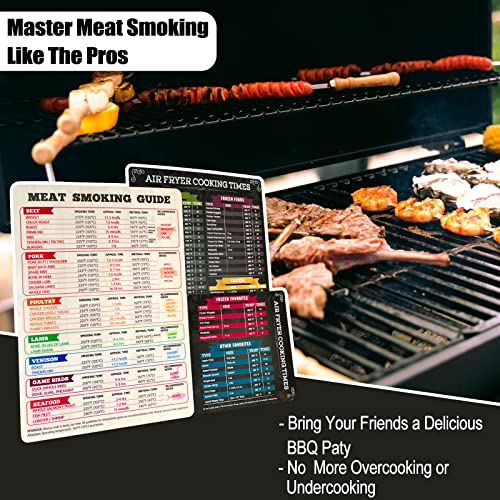 Meat Temperature Guide, Cooking Temperatures Magnet Meat Smoking Guide Sign  Meat Grilling Guide Magnet Meat Temperature Chart BBQ Smoker Accessories