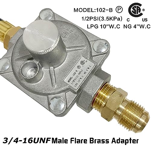 MCAMPAS 10 Feet 1/2" ID Natural Gas Quick Connect Hose and Regulator Replacement for Kitchen-Aid 710-0003 Gas Grill Conversion Kit,Convert 4-Burner Cabinet Style Gas Grill to Natural Gas - Grill Parts America