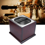 Coffee Knock Disposal Box Grounds Container Waste Bin espresso Machine Parts Coffee Shop Accessory with Wood Base for Home Kitchen Bar(Large) - Kitchen Parts America