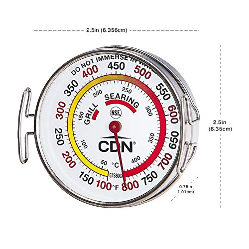 CDN Grill Surface Thermometer, Silver - Grill Parts America