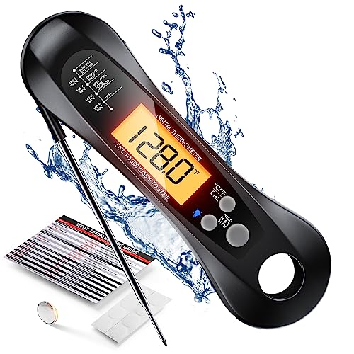 Kizen Meat Instant Read Thermometer Waterproof Alarm Thermometer