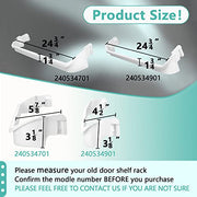 240534901 x2 & 240534701 x1 Refrigerator Door shelf retainer bar Compatible with frigidaire or kenmore Rack Bar Rail, Replaces PS734936 AP3214631 948952 AP3214630 PS734935 948954 AH734935 EA734935 - Grill Parts America
