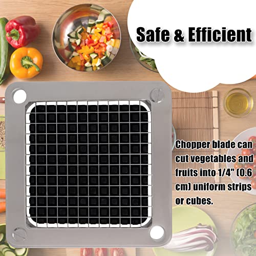 Replacement Chopper 1/4 Blade and Pusher Block, Commercial Vegetable  Chopper Blade, French Fry Cutter Stainless Steel Blade for Fruit Cutting  Machine Tomato French Fries Onion Dicer