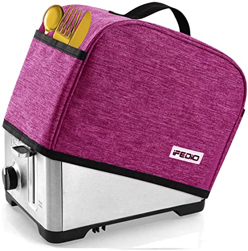 Toaster Cover 2 Slice ,Small Appliance Toaster Cover with Pockets for Kitchen,Washable and Dust Protection,Pink - Kitchen Parts America