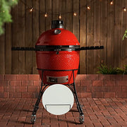 Grate Rack Fits for Kamado Joe Classic Joe Accessories Powder Coated Steel Perfect for Storing Cooking Grid Grate, Grate Rack, Ceramic Heat Deflector Plates, Cast Iron Grill Grate（2 Piece） - Grill Parts America