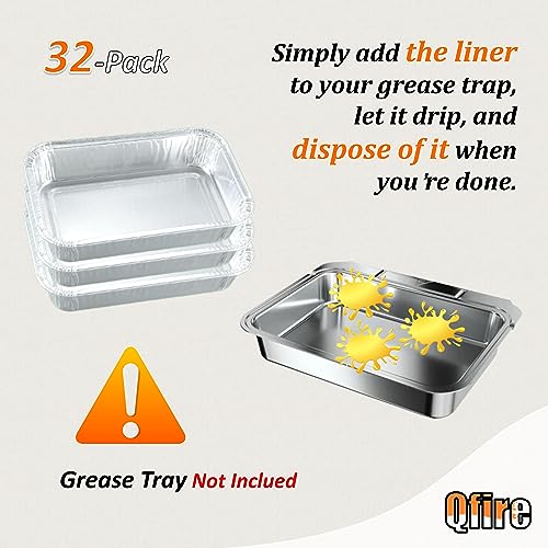 Grease Tray Liners for Ninja Woodfire OG701/OG751/OG700 Series,Grease Drip Pan Liner Replacement Parts for Ninja Woodfire Outdoor Grill & Smoker,32-pack - Grill Parts America