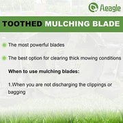 AEagle Mower Mulching Blade for Cub Cadet 48 inch Deck GT2148 Recon Z-Force LZ48 PRO-Z 100 02005017-X 942-04417-X, Toothed 3 Pack - Grill Parts America
