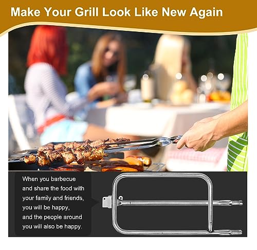 Derurizy 65032 Grill Burner Tube for Weber Q300 Q320 Q3000 Q3200 404341 57060001 586002 Gas Grills, Replacement Parts for Weber Q3 Series Replaces 60036, 80385, Stainless Steel - Grill Parts America