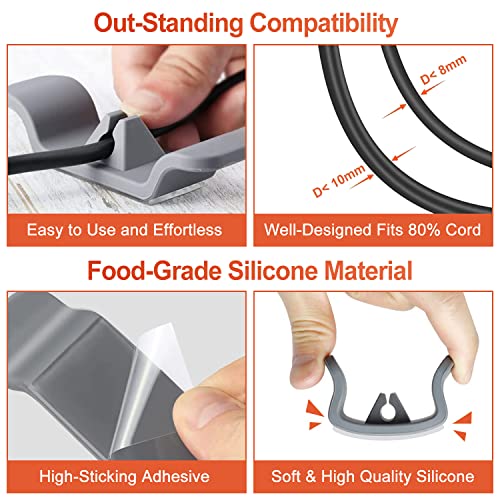 Cord Organizer for Appliance - Kitchen Appliance Cord Organizer Stick On, Cord Wrapper Winder Holder for Appliance, Adhesive Cord Keeper for Blender Mixer, Coffee Maker, Air Fryer,Kitchen Accessories - Kitchen Parts America