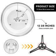 12 3/8 inch Microwave Glass Turntable Plate Replacement P34 by AMI PARTS (315mm) Microwave Glass Plate Replaces P100N30AP-S3B EM031M2ZC - Grill Parts America