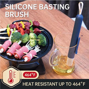 Cosamtec Silicone Grill Basting Brush Pastry Brush for Baking and Cooking Food Grade & BPA Free BBQ Grill Oil Brush with Nylon Handle 9" - Grill Parts America
