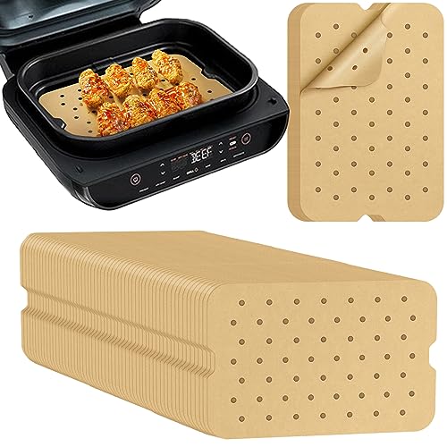 Air Fryer Liners Disposable for Ninja: 150pcs Air Fryer Parchment Paper Liners for Ninja Foodi Smart XL FG551 6-in-1 Indoor Grill Accessories Perforated Rectangle Airfryer Liner Sheets - Grill Parts America