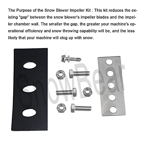 100% 304 Stainless Snow Blower Impeller Modification Kit - 1/4" 3-Snow Blower Blade Universal - Modifies 2-Stage Machine, Rust-Resistant Reuse in Harsh Environments (3) - Grill Parts America