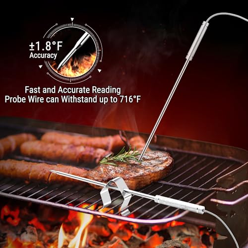 6 inch Oil Thermometer with Clip BBQ Grill Thermometer Meat Cooking Food  Thermometer Stainless Steel Dial Thermometer with Instant Read 