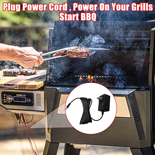 Village Smoker 12V 15 Foot Cord Power Adapter Compatible with Masterbuilt Gravity Series 560/800/1050 XL Grills & Char-Griller Gravity Fed 980 and AKORN Auto Kamado E6480 - Grill Parts America