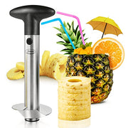 Pineapple Corer, [Upgraded, Reinforced, Thicker Blade] Newness Premium Pineapple Corer Remover (Black) - Kitchen Parts America