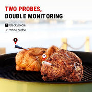 ThermoPro Twin TempSpike 500FT Truly Wireless Meat Thermometer with 2 Meat Probes, Bluetooth Meat Thermometer with LCD-Enhanced Booster, Meat Thermometer Wireless for Rotisserie BBQ Grill Oven Smoker - Grill Parts America