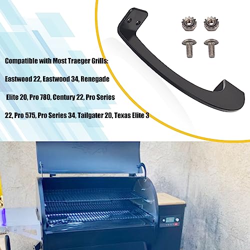 Braveboy Grills Side Door Stop Arc & Grills Lid Hinge Kit Compatible with Traeger Grills, Traeger Pellet Grills, Include One Left Side And One Right Side Hinge/Door Stop Arc BCA002 Right Side BCA081 Left Side - Grill Parts America