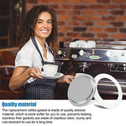 6 Pieces Silicone Gaskets with 2 Piece Stainless Filter Gasket  (6-cup) - Kitchen Parts America