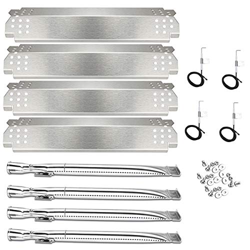 Utheer Grill Replacement Parts for Home Depot Nexgrill 4 Burner 720-0830H, 720-0830D, 720-0783E, 720-0830A Gas Grill, Included 4 Grill Burner Tube, 4 Heat Plates Shield Tent, 4 Ignitors - Grill Parts America