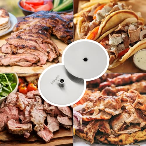 TURBRO Universal Grill Rotisserie Gyros Disc, 304 Stainless Steel, Fits 1/2” or 3/8" Hexagon, 3/8" or 5/16" Square Spit Rods, Compatible with Most Grills, Ideal for Outdoor BBQ, Set of 2 Discs - Grill Parts America