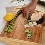 YD YD XINHUA Kitchen Food Cutter Chopper Clever Kitchen Knife with Cutting Board, Clever Multipurpose Food Scissors Stainless Steel Vegetable Slicer Fruit Cutter Quick & Easy to Cut BBQ Tools - Kitchen Parts America
