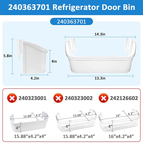 AMI PARTS 240363701 Door Bin Shelf for Frigidaire, Kenmore Refrigerator Replacement Replace-240363707, 891286, AP2116105, PS430206, EAP430206 - Grill Parts America