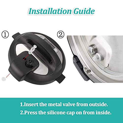 Steam Release Handle,Original Float Valve Replacement Parts with 3 Silicone Caps for Instant Pot Duo 3, 5, 6 and 8 Quart,Duo Plus 3, 6 QT by ZYLONE - Kitchen Parts America