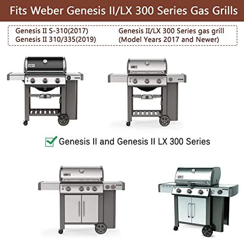 QuliMetal Porcelain Enameled Flavorizer Bars for Weber Genesis II/LX 300 Series II E-310, II E-330, II E-335, II S-335, II LX S/E-340 (2017 and Newer) Gas Grills, Heat Plates for Weber 66032/66795 - Grill Parts America
