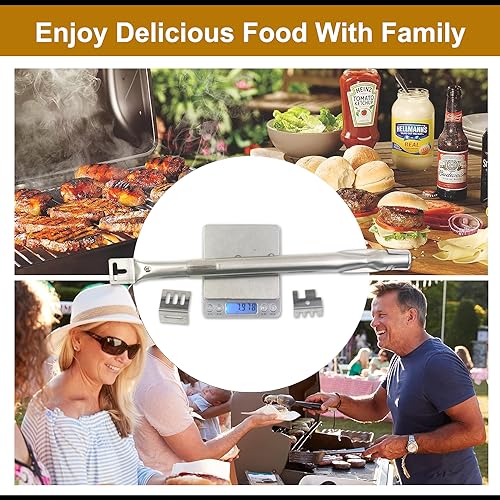 Derurizy Adjustable Universal Grill Burner Tube Kit Extends from 14" to 19" BBQ Replacement Gas Grill Parts for Nexgrill, Brinkmann, Dyna-Glo and Others, 5 Pack - Grill Parts America