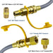 GardenNow 12FT 3/8" ID Natural Gas Hose, Low Pressure LPG Hose with Quick Connect, for Weber, Char-Broil, Pizza Oven, Patio Heater and More NG Appliance Propane to Natural Gas Conversion Kit - Grill Parts America
