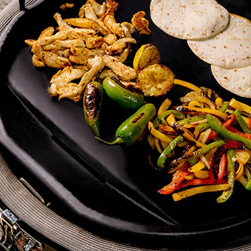 Kamado Joe KJ15094522 Karbon Steel Griddle for Classic Joe Grills, Black - Grill Parts America