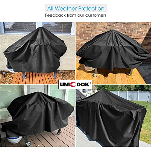 Unicook Griddle Cover, Compatible for Blackstone 36 Inch Grill, Camp Chef and More, Flat Top Grill Cover with Sealed Seam, Heavy Duty Waterproof Cooking Station Griddle Cover, Includes Support Pole - Grill Parts America