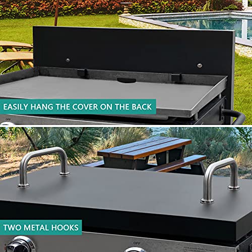 EasiBBQ 5003 Hard Cover for Blackstone 28" Griddle, and 1529 Heavy Duty Grill Cover for Blackstone 28" Griddle, Black - Grill Parts America