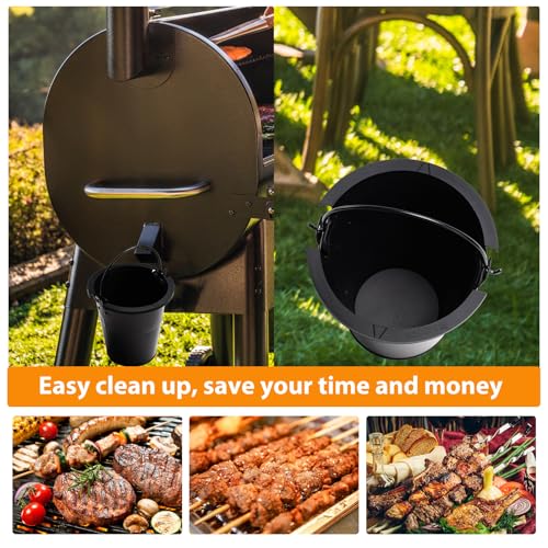 Easyki drip Tray Grease Bucket and 2pcs Reusable Silicone Grease Bucket Liners for Traeger Pro Series 575/780,20/22/34 Series, Ironwood 650/885 & Z Grills, Pit boss ect Pellet Grill Accessories - Grill Parts America