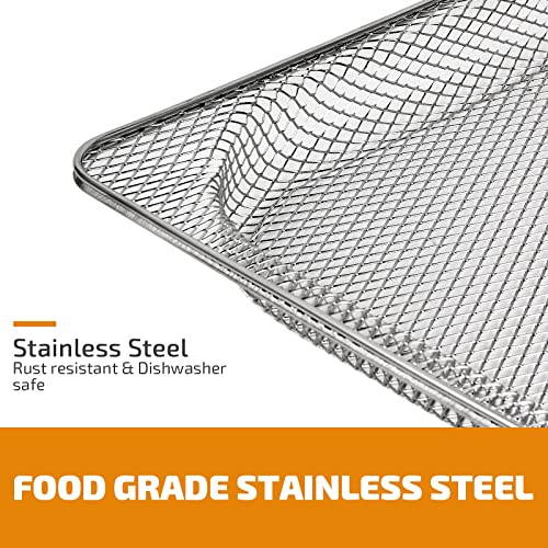 Replacement Air Fryer Basket for Ninja Foodi SP101 Air Fry Oven, Stainless Steel Air Fryer Accessories for Ninja Foodi SP100, SP101B1, SP101C - Grill Parts America